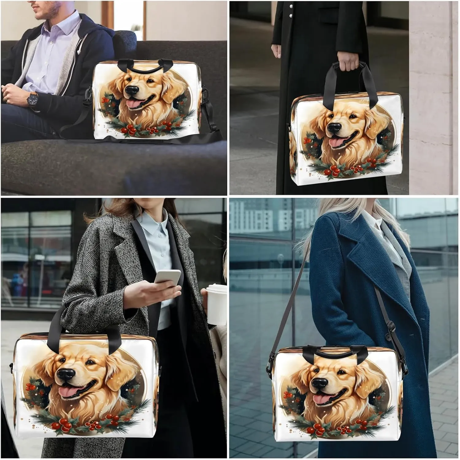 Laptop Shoulder Bag Compatible with Handle, Messenger Shoulder Case for Laptop or Tablet, Laptop Carrying Case