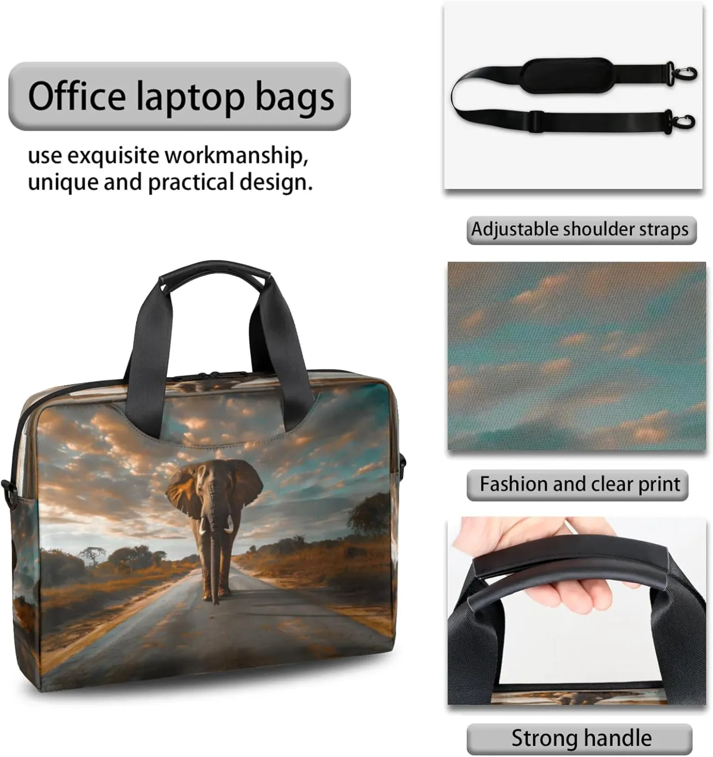 Laptop Shoulder Bag Compatible with Handle, Messenger Shoulder Case for Laptop or Tablet, Laptop Carrying Case