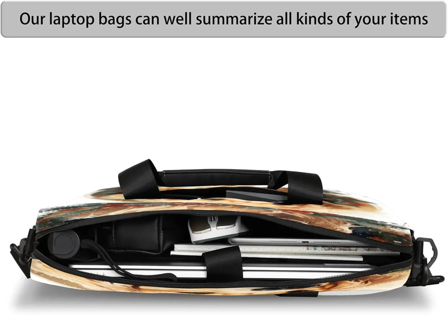 Laptop Shoulder Bag Compatible with Handle, Messenger Shoulder Case for Laptop or Tablet, Laptop Carrying Case