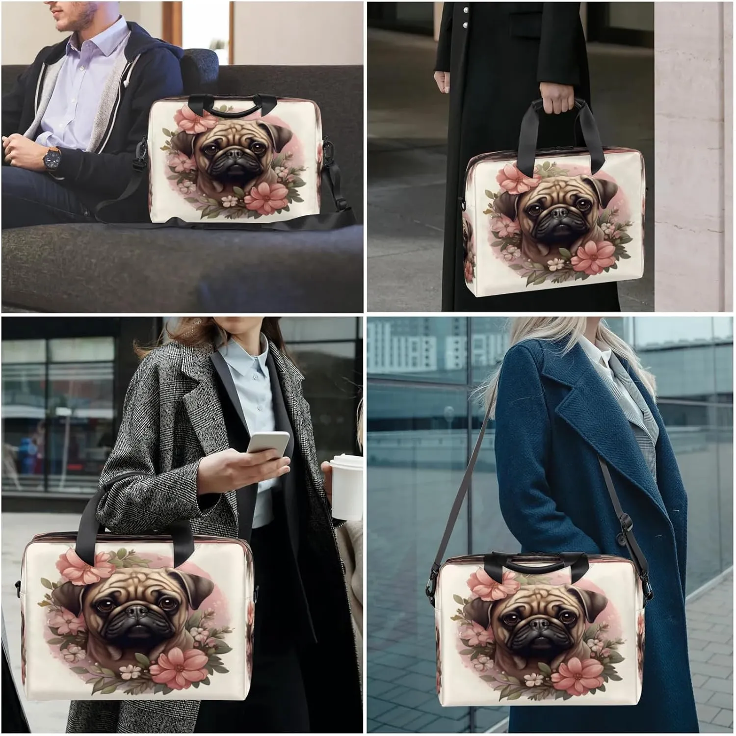 Laptop Shoulder Bag Compatible with Handle, Messenger Shoulder Case for Laptop or Tablet, Laptop Carrying Case