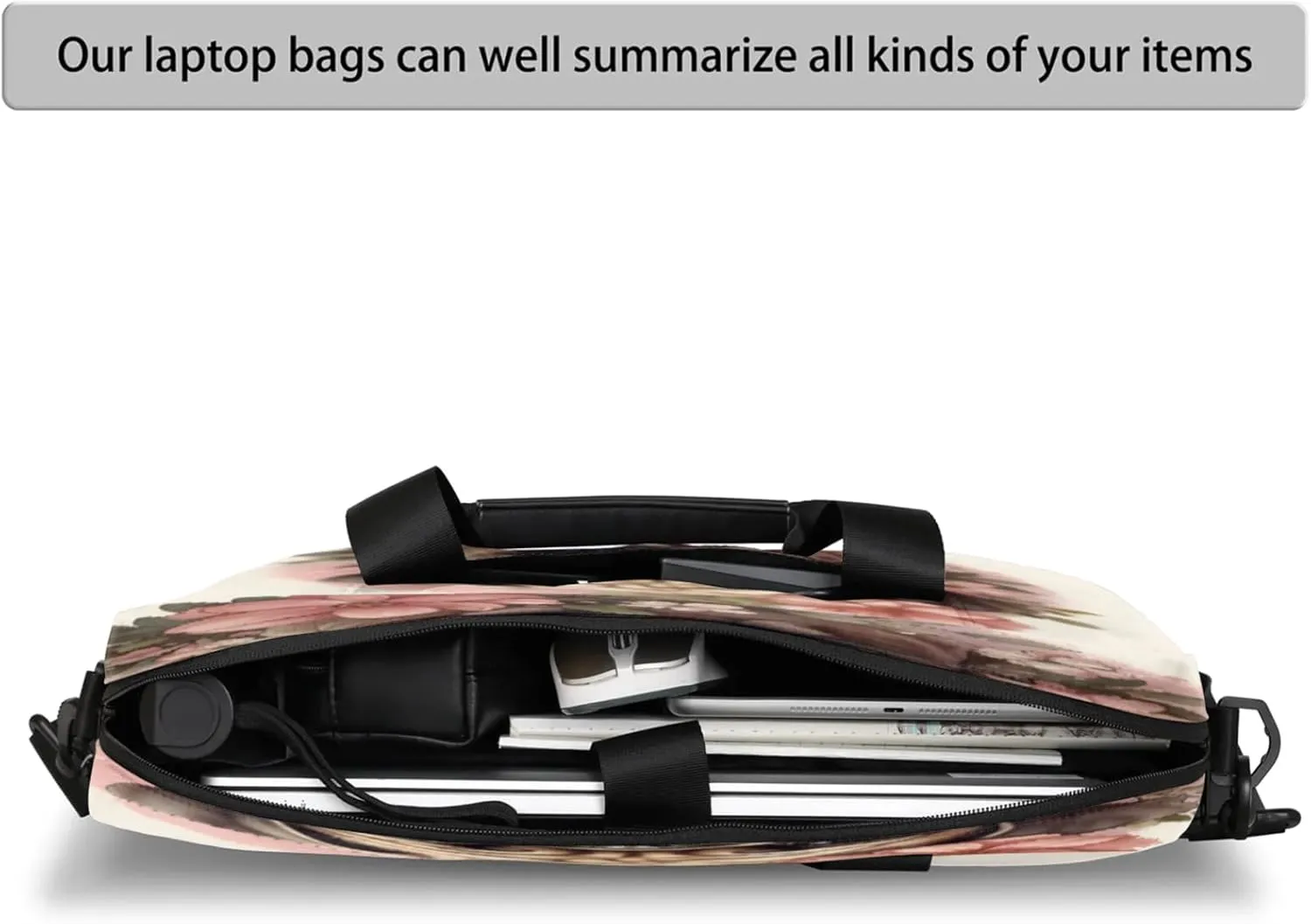 Laptop Shoulder Bag Compatible with Handle, Messenger Shoulder Case for Laptop or Tablet, Laptop Carrying Case