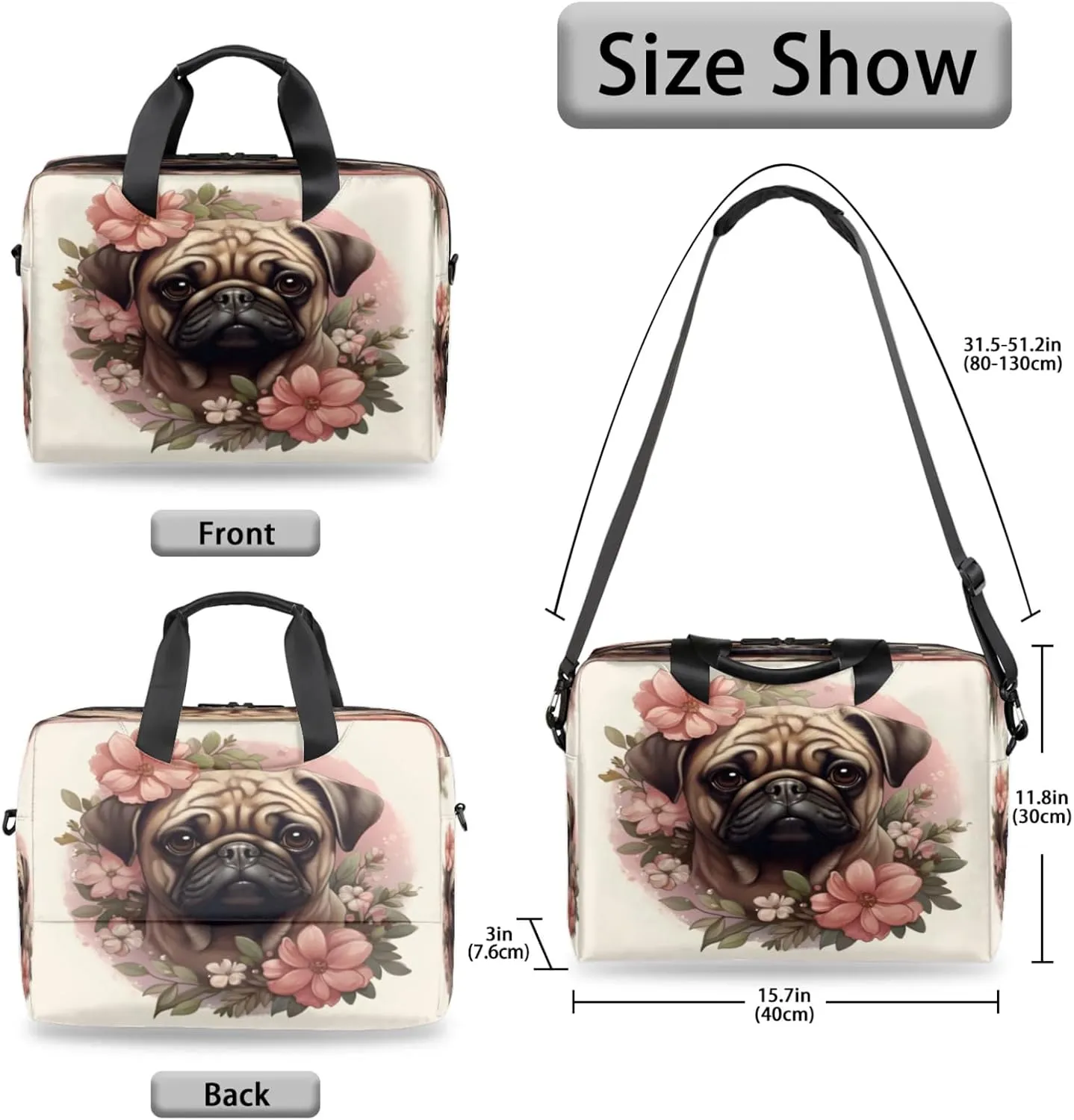 Laptop Shoulder Bag Compatible with Handle, Messenger Shoulder Case for Laptop or Tablet, Laptop Carrying Case