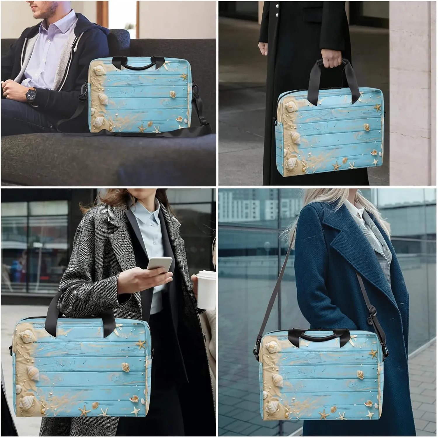 Laptop Shoulder Bag Compatible with Handle, Messenger Shoulder Case for Laptop or Tablet, Laptop Carrying Case