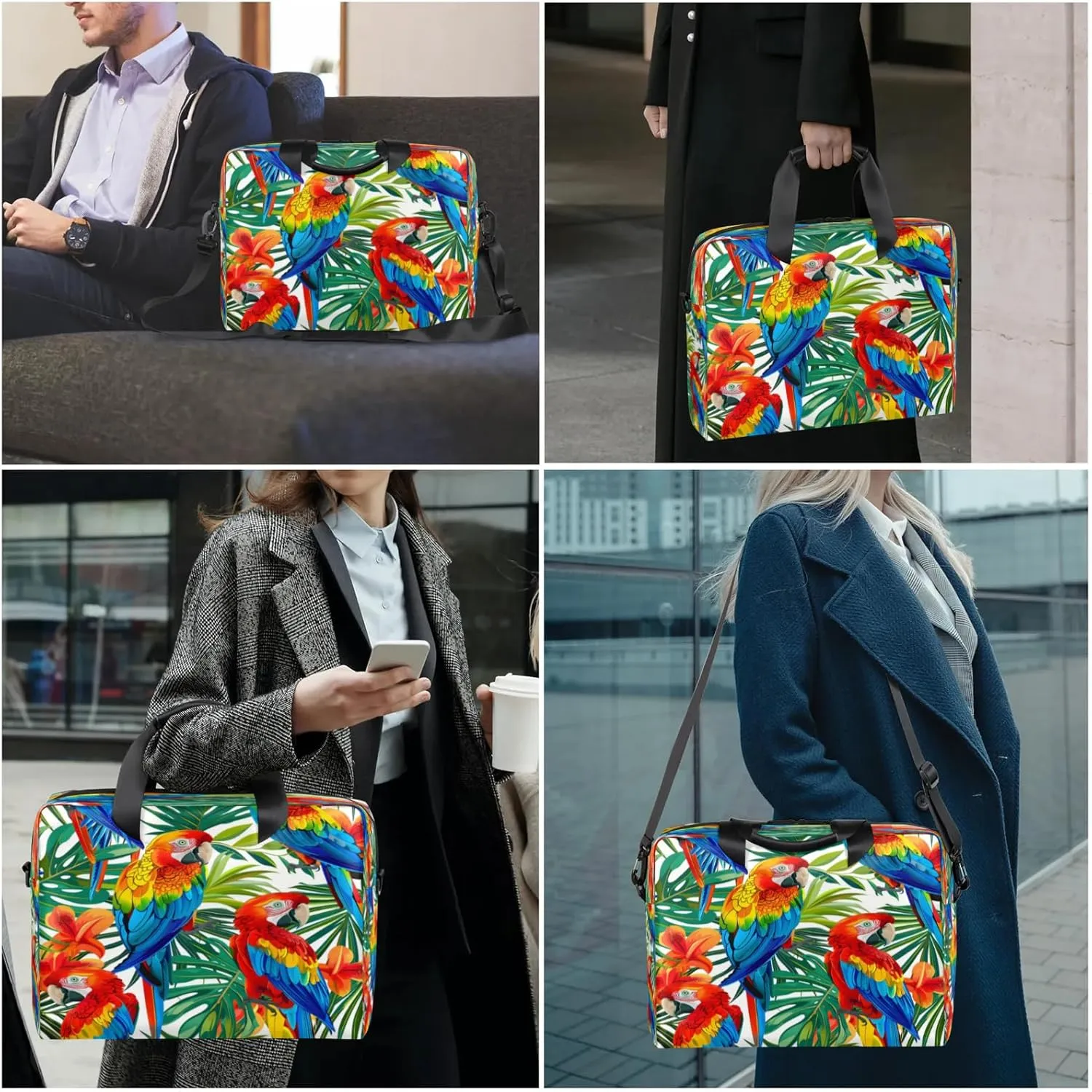 Laptop Shoulder Bag Compatible with Handle, Messenger Shoulder Case for Laptop or Tablet, Laptop Carrying Case