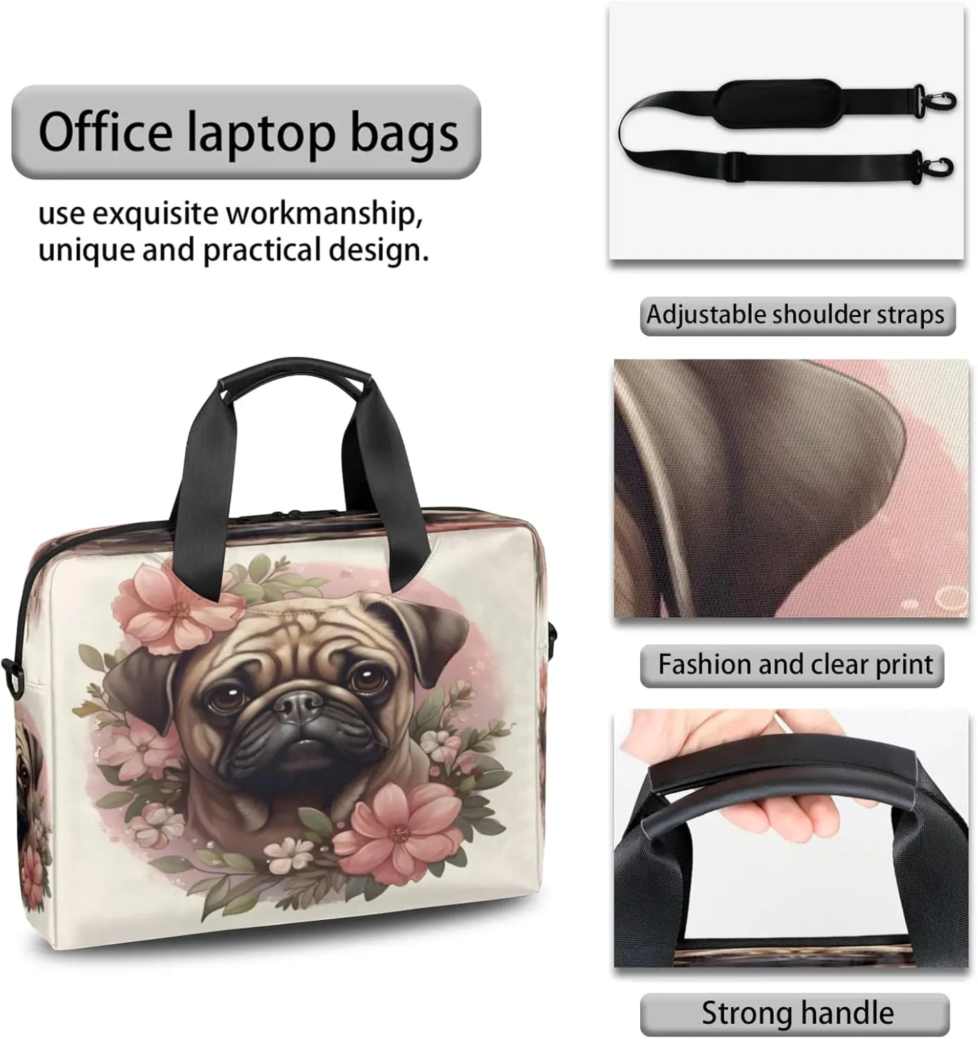 Laptop Shoulder Bag Compatible with Handle, Messenger Shoulder Case for Laptop or Tablet, Laptop Carrying Case