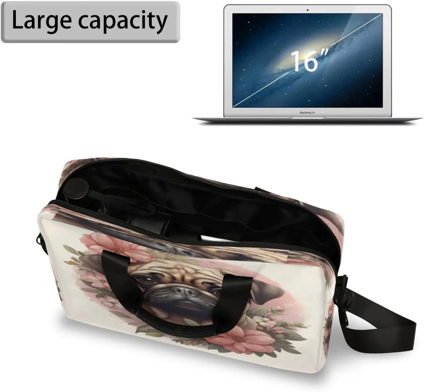 Laptop Shoulder Bag Compatible with Handle, Messenger Shoulder Case for Laptop or Tablet, Laptop Carrying Case