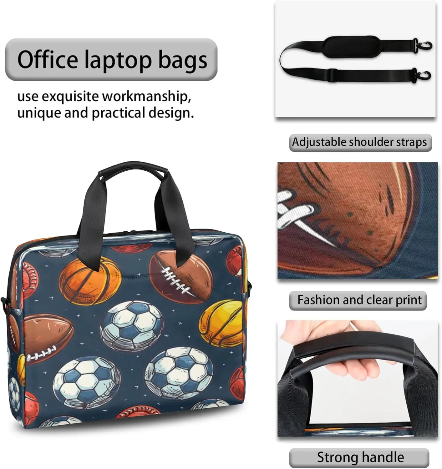 Laptop Shoulder Bag Compatible with Handle, Messenger Shoulder Case for Tablet, Laptop Carrying Case