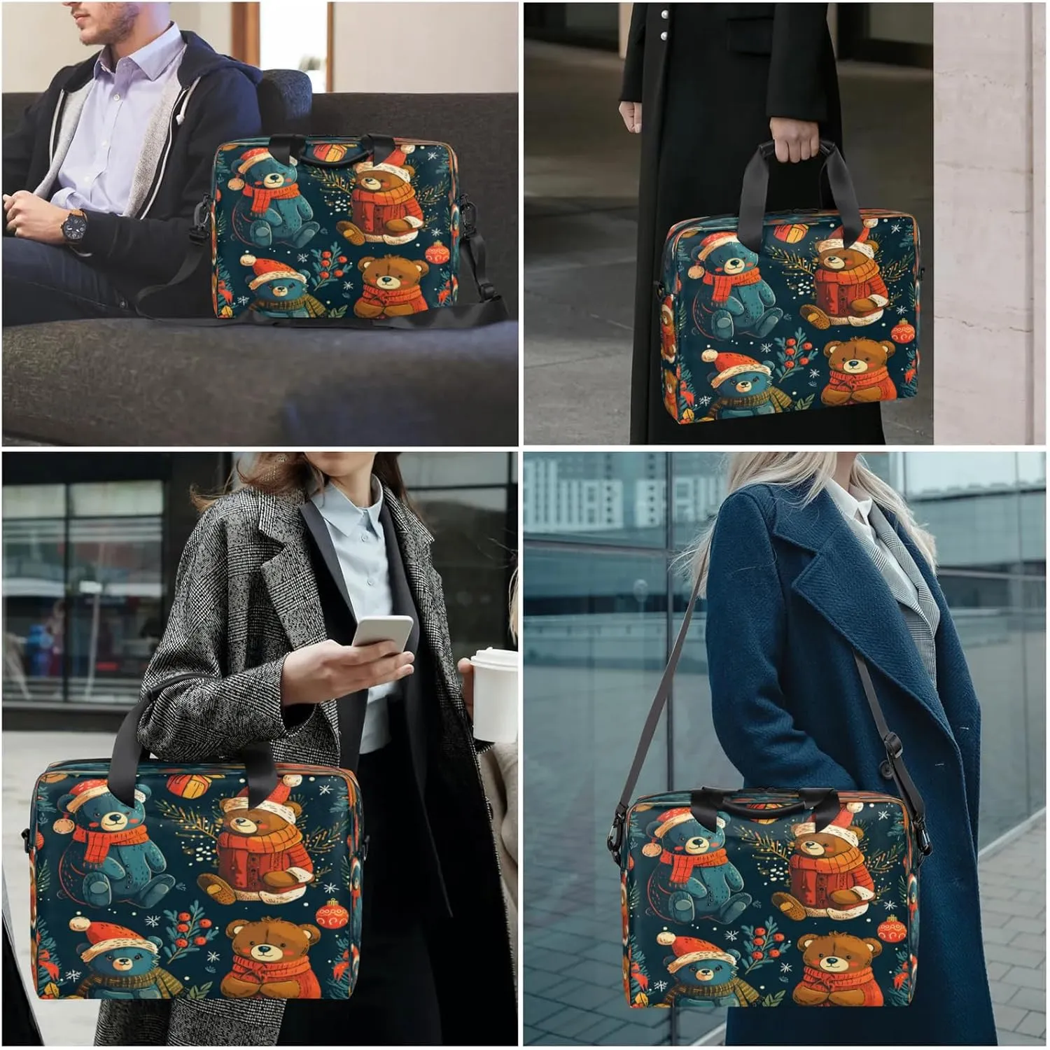 Laptop Shoulder Bag Compatible with Handle, Messenger Shoulder Case for Tablet, Laptop Carrying Case