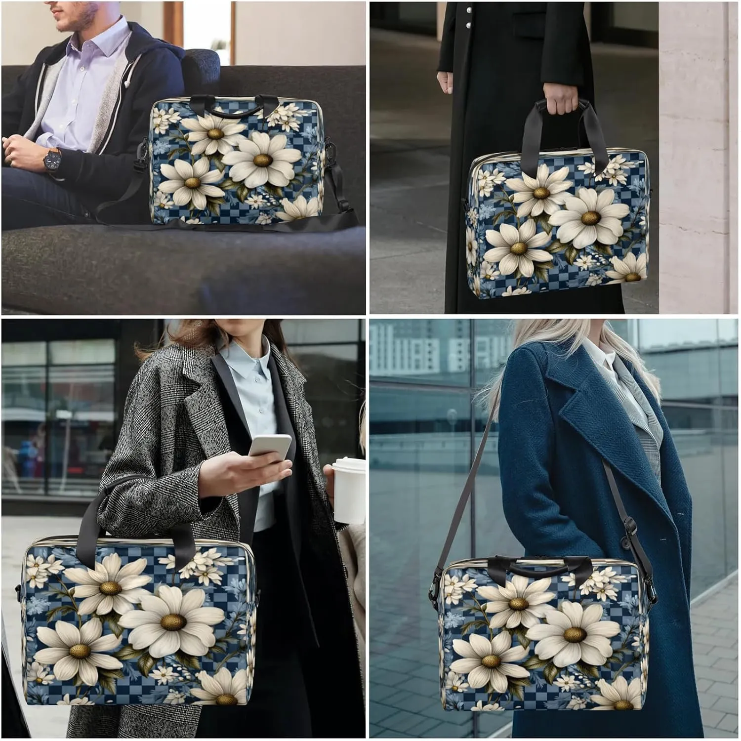 Laptop Shoulder Bag Compatible with Handle, Messenger Shoulder Case for Tablet, Laptop Carrying Case