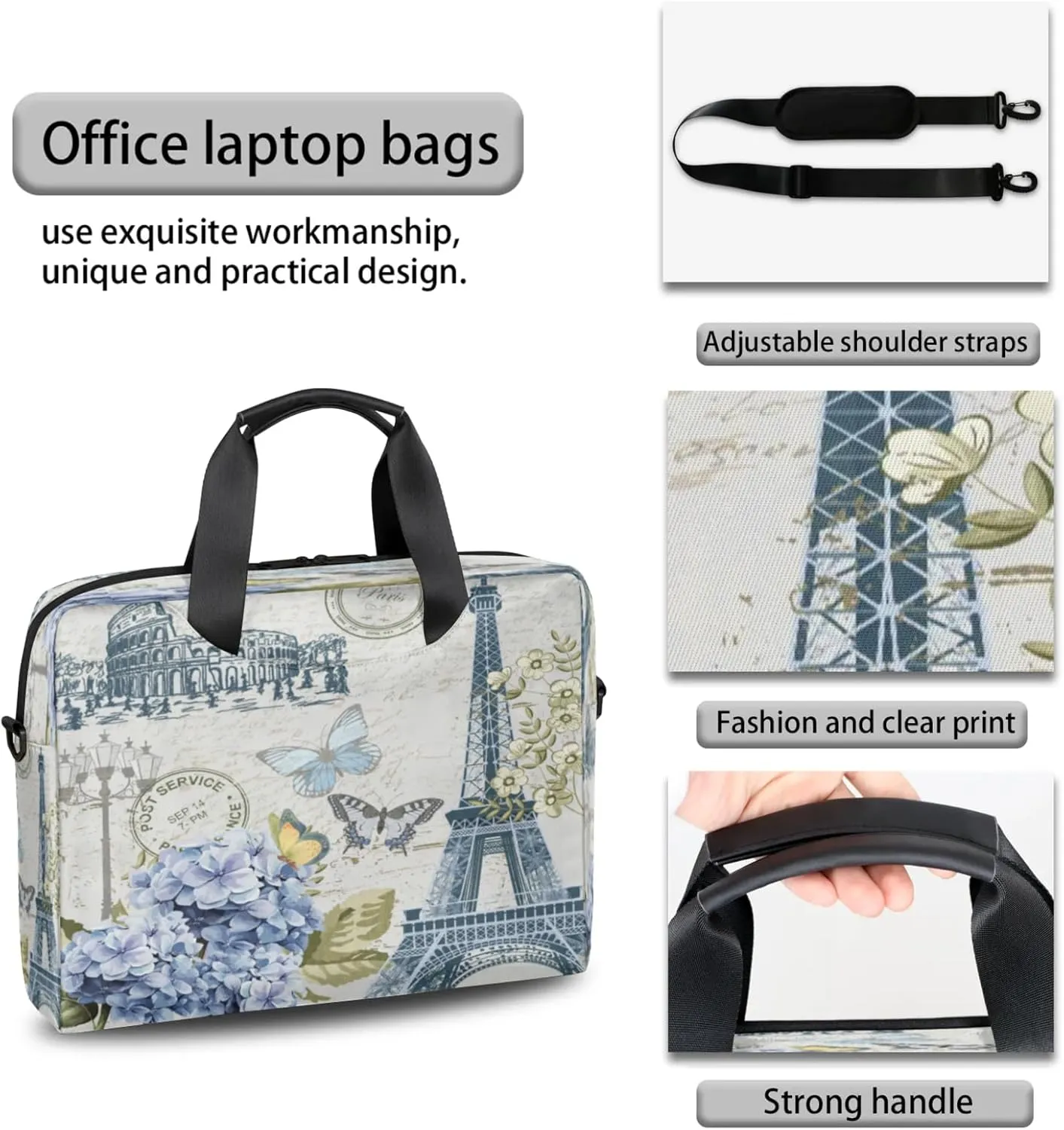 Laptop Shoulder Bag Compatible with Handle, Messenger Shoulder Case for Tablet, Laptop Carrying Case