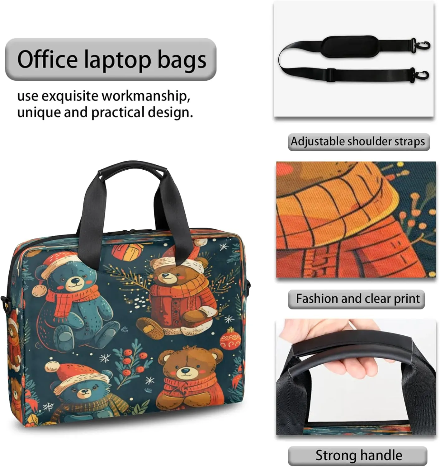 Laptop Shoulder Bag Compatible with Handle, Messenger Shoulder Case for Tablet, Laptop Carrying Case
