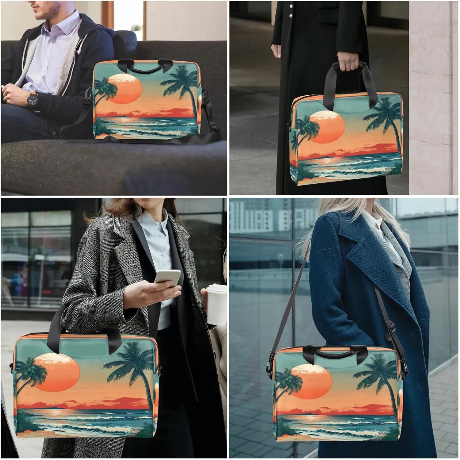 Laptop Shoulder Bag Compatible with Handle, Messenger Shoulder Case for Tablet, Laptop Carrying Case