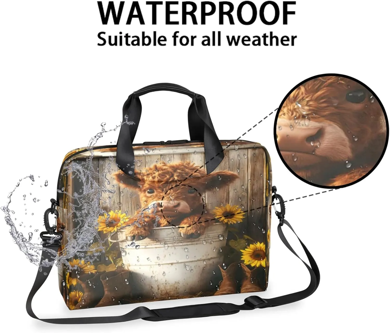 Laptop Shoulder Bag Compatible with Handle, Messenger Shoulder Case for Tablet, Laptop Carrying Case