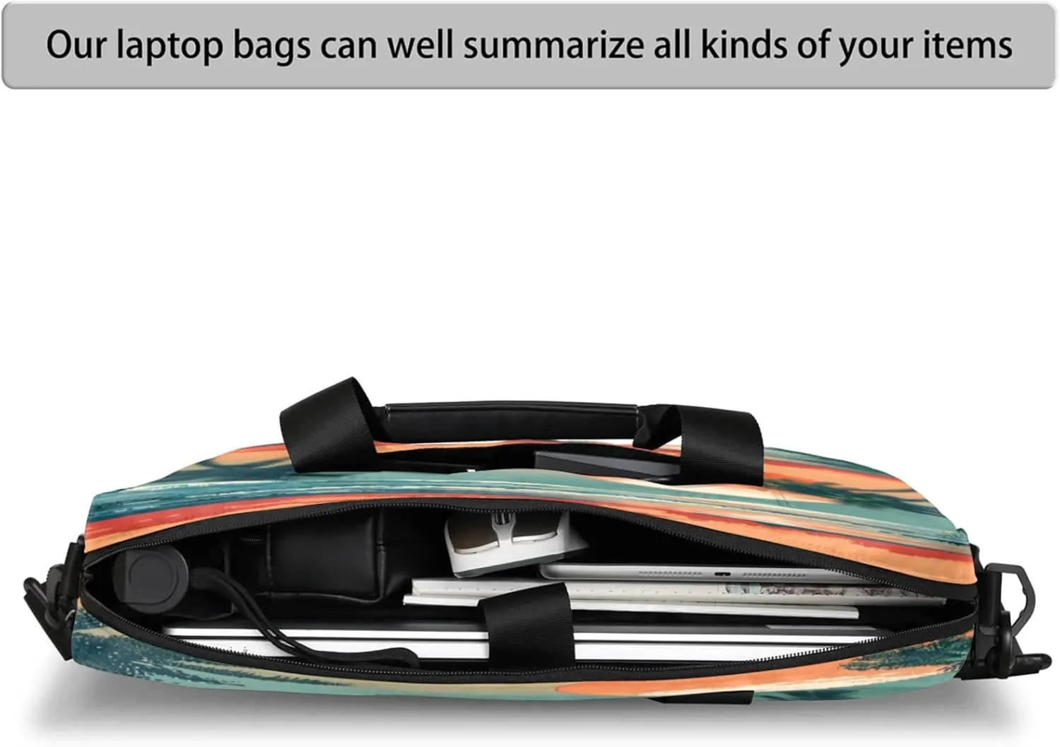 Laptop Shoulder Bag Compatible with Handle, Messenger Shoulder Case for Tablet, Laptop Carrying Case