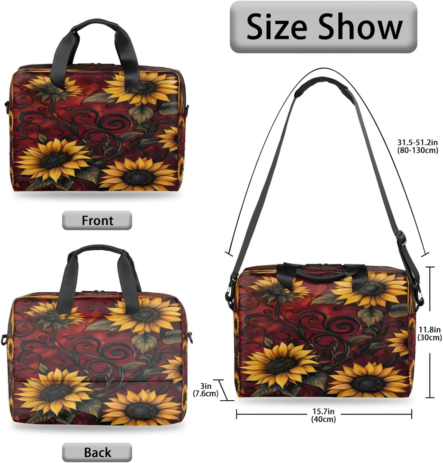 Laptop Shoulder Bag Compatible with Handle, Messenger Shoulder Case for Tablet, Laptop Carrying Case