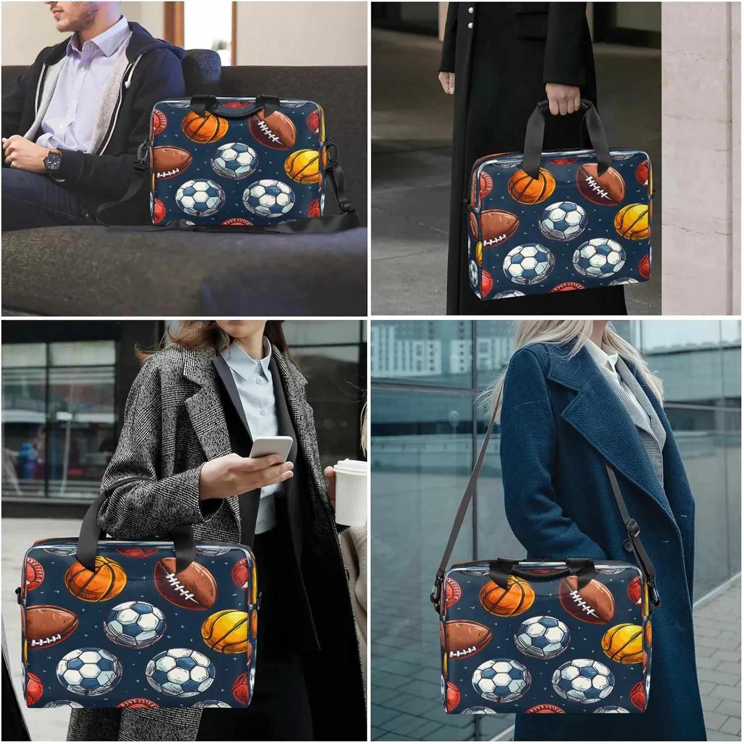 Laptop Shoulder Bag Compatible with Handle, Messenger Shoulder Case for Tablet, Laptop Carrying Case