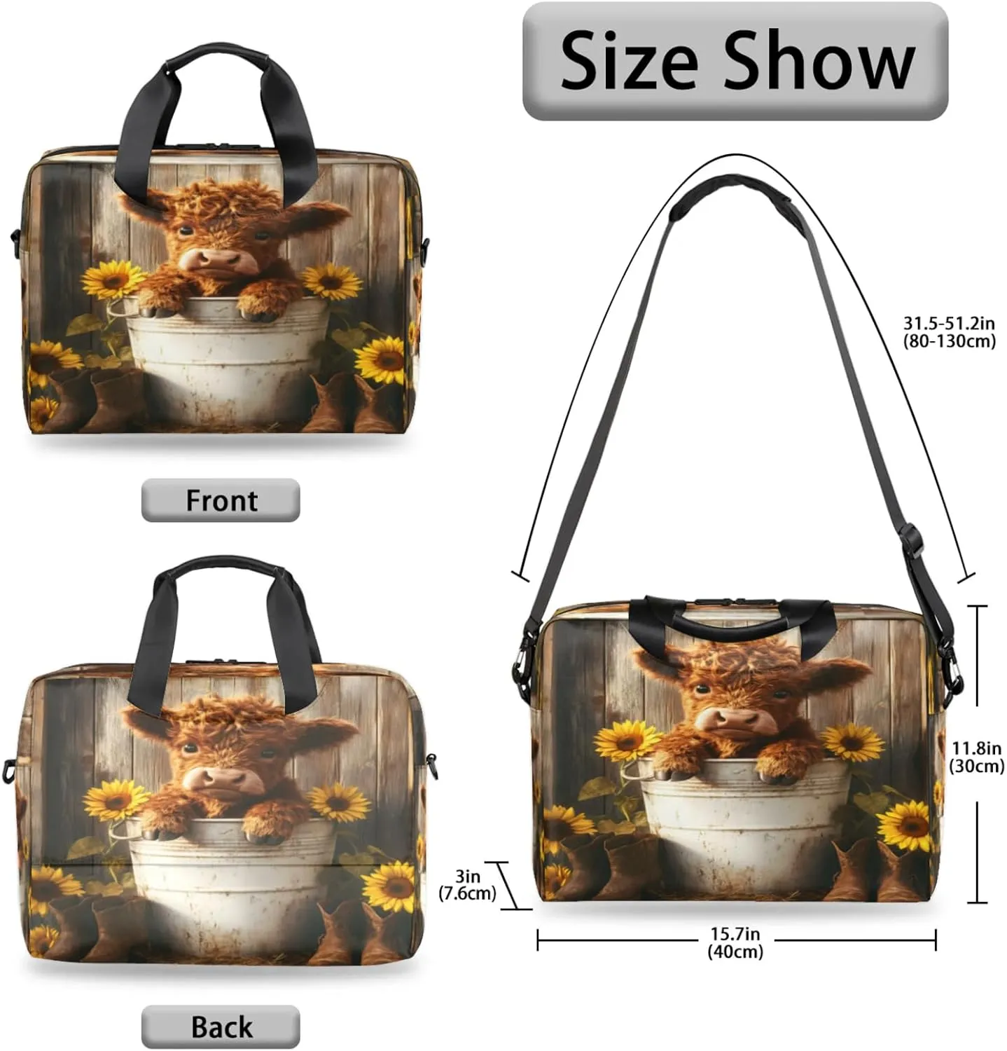 Laptop Shoulder Bag Compatible with Handle, Messenger Shoulder Case for Tablet, Laptop Carrying Case