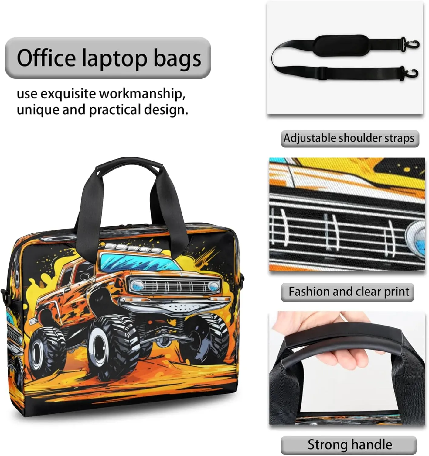 Laptop Shoulder Bag Compatible with Handle, Messenger Shoulder Case for Tablet, Laptop Carrying Case