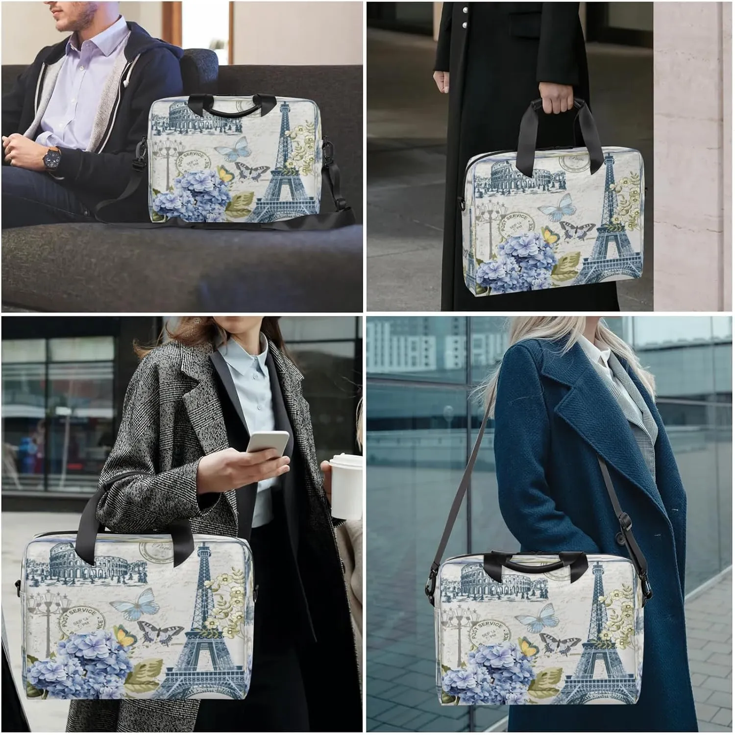 Laptop Shoulder Bag Compatible with Handle, Messenger Shoulder Case for Tablet, Laptop Carrying Case