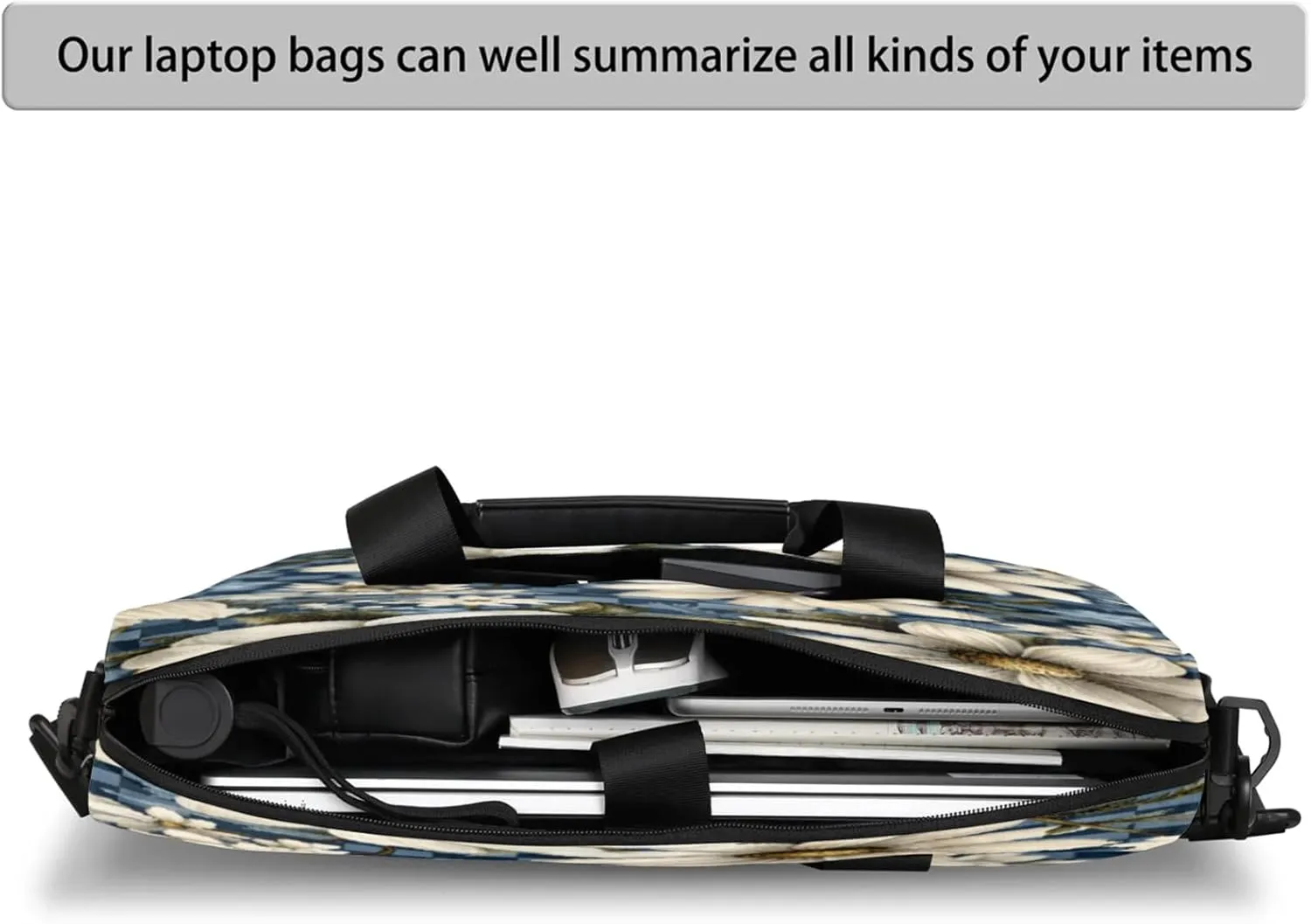 Laptop Shoulder Bag Compatible with Handle, Messenger Shoulder Case for Tablet, Laptop Carrying Case
