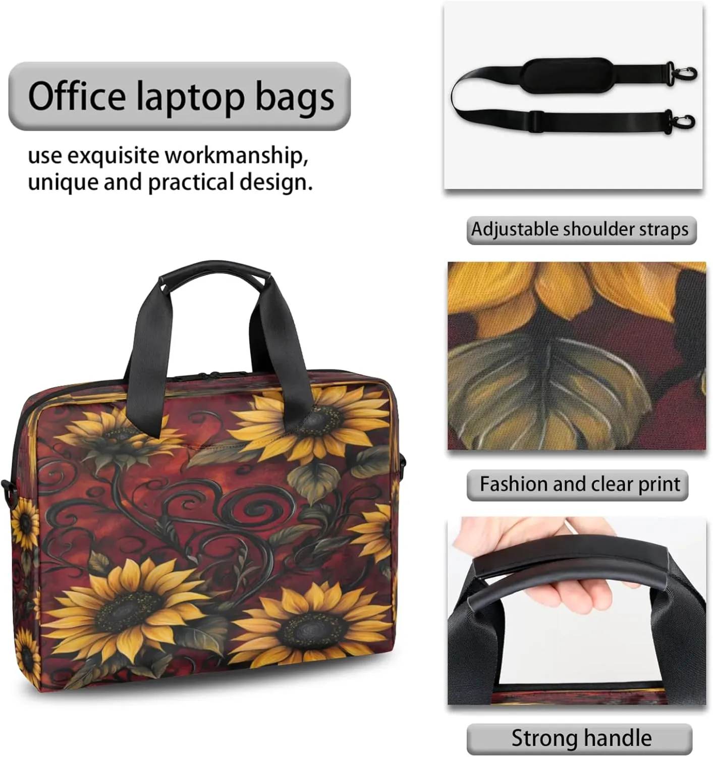 Laptop Shoulder Bag Compatible with Handle, Messenger Shoulder Case for Tablet, Laptop Carrying Case