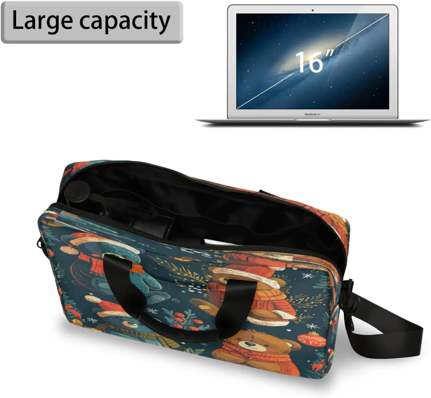 Laptop Shoulder Bag Compatible with Handle, Messenger Shoulder Case for Tablet, Laptop Carrying Case
