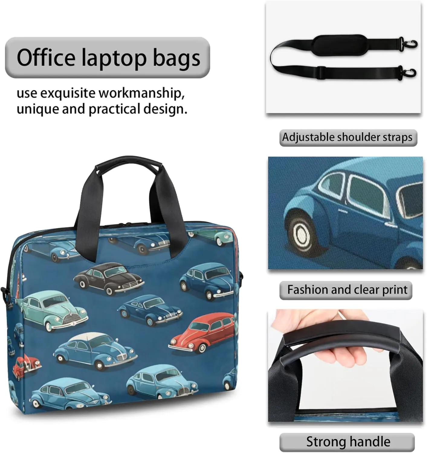 Laptop Shoulder Bag Compatible with Handle, Messenger Shoulder Case for Tablet, Laptop Carrying Case