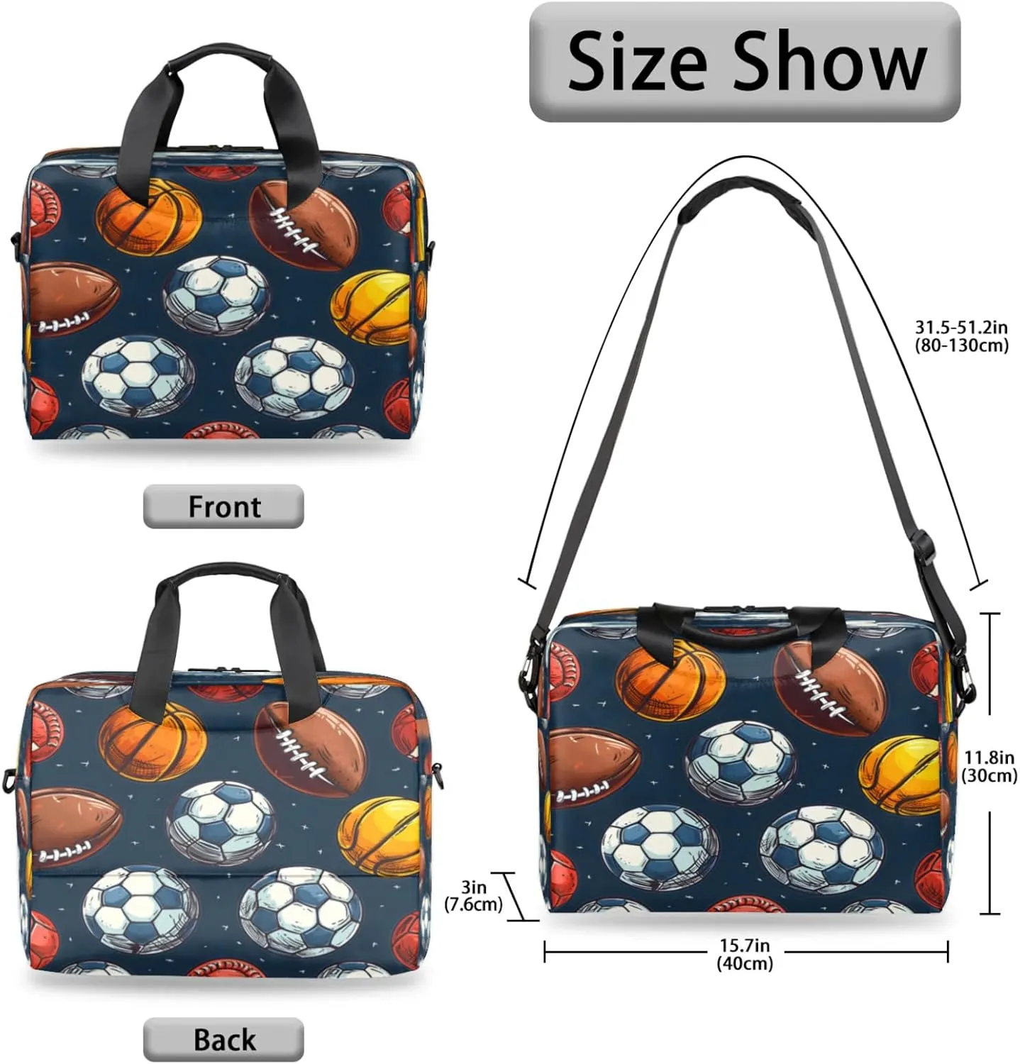 Laptop Shoulder Bag Compatible with Handle, Messenger Shoulder Case for Tablet, Laptop Carrying Case