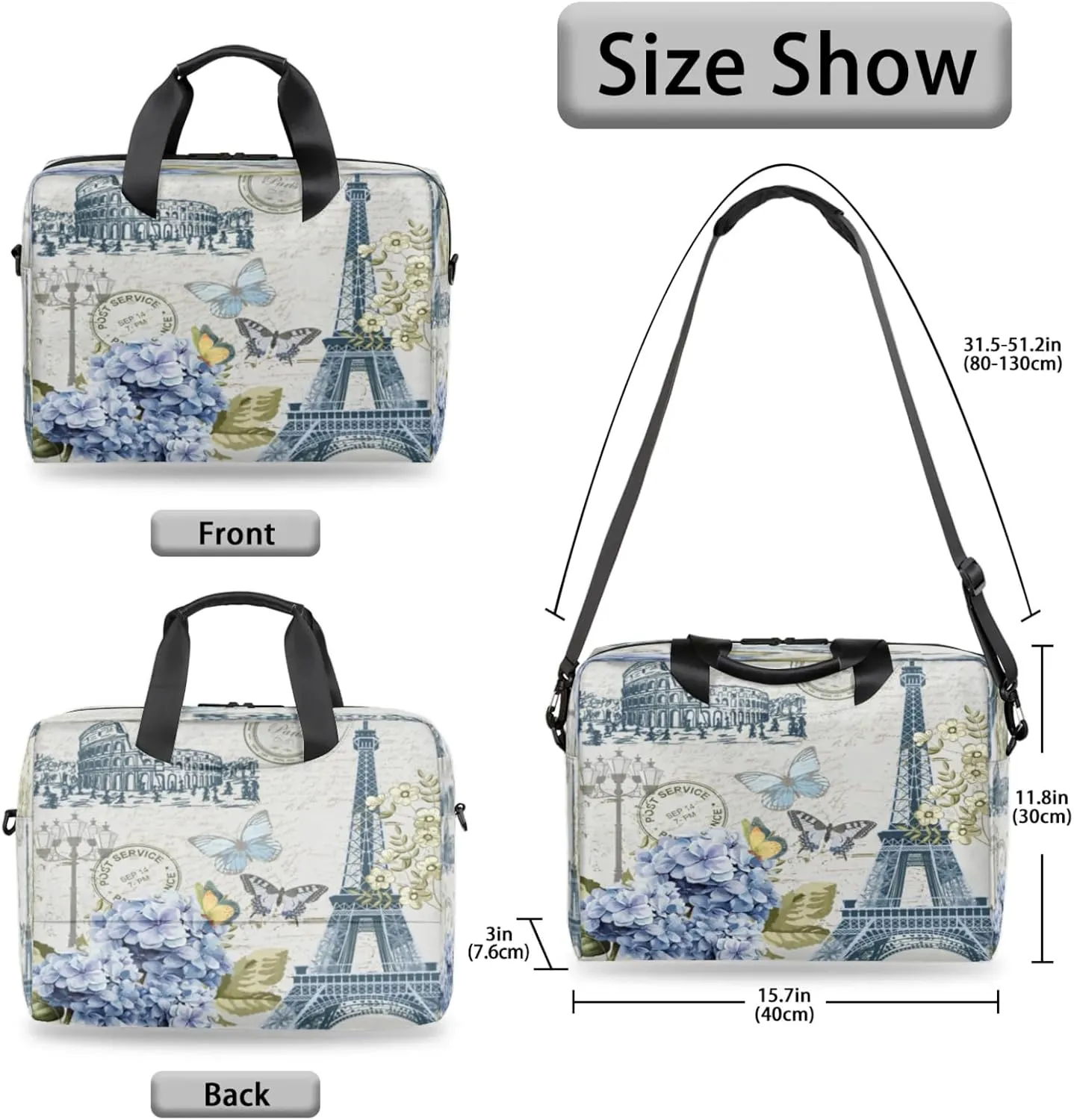 Laptop Shoulder Bag Compatible with Handle, Messenger Shoulder Case for Tablet, Laptop Carrying Case