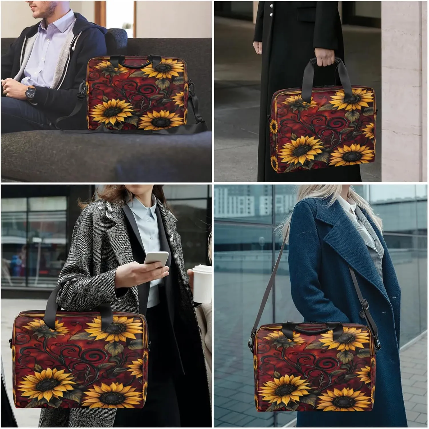 Laptop Shoulder Bag Compatible with Handle, Messenger Shoulder Case for Tablet, Laptop Carrying Case