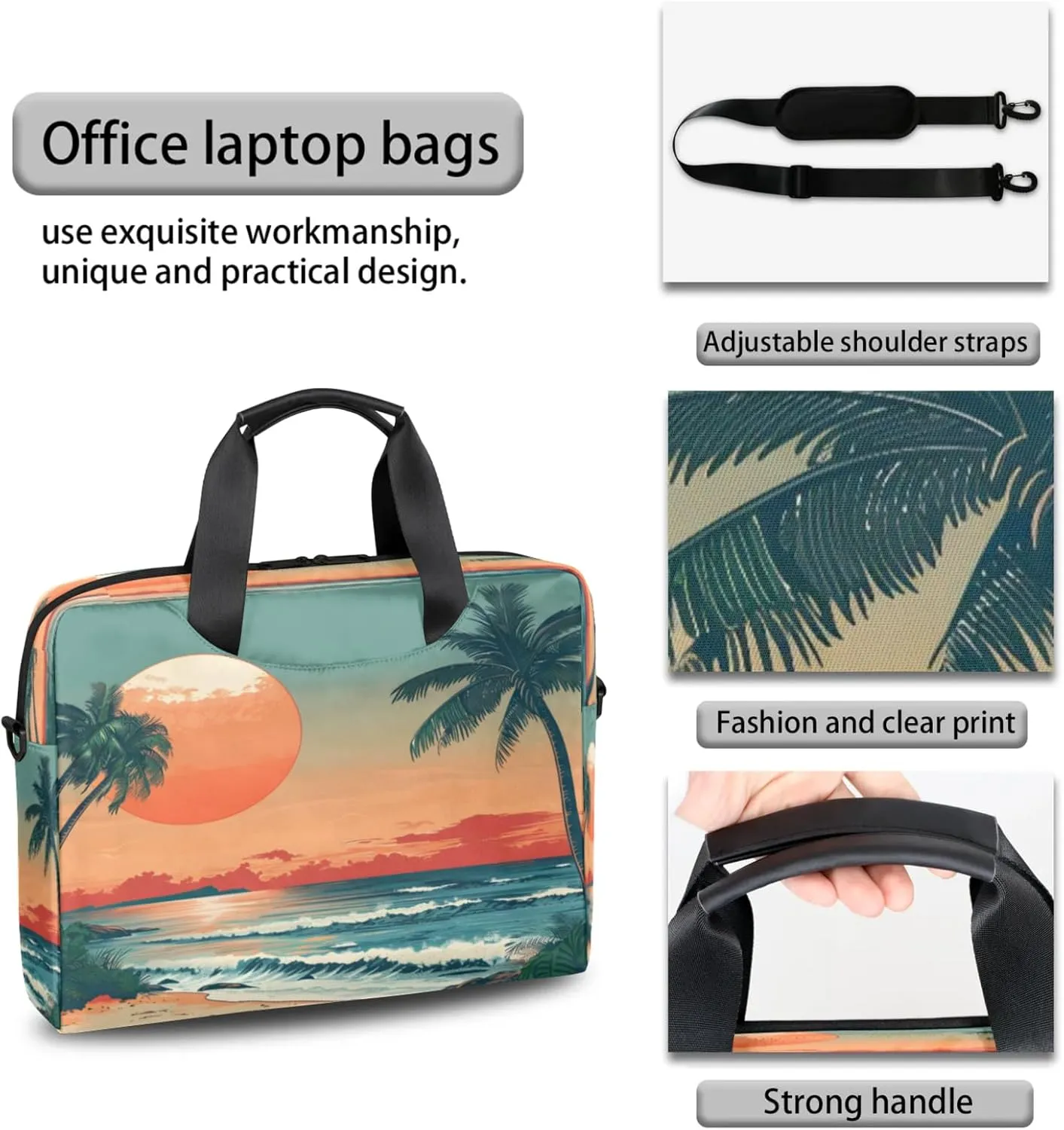 Laptop Shoulder Bag Compatible with Handle, Messenger Shoulder Case for Tablet, Laptop Carrying Case