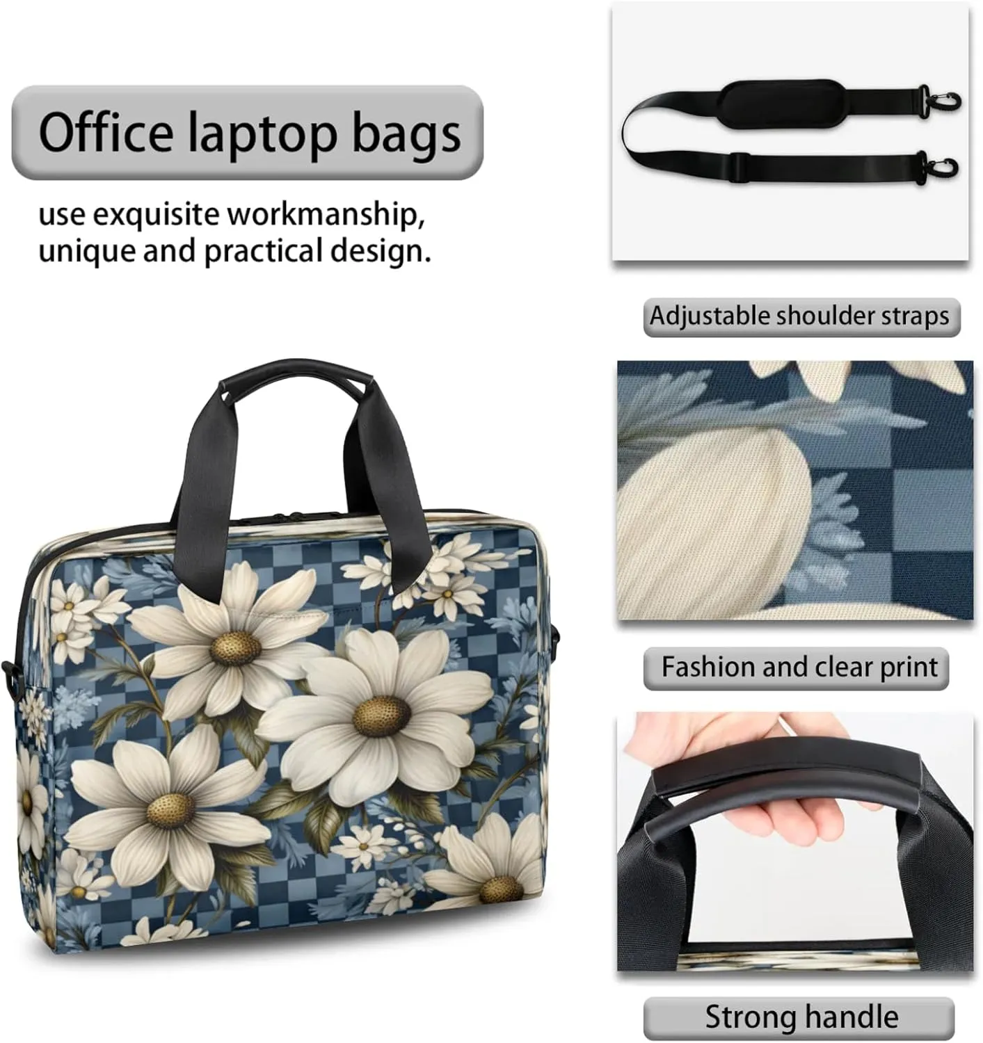 Laptop Shoulder Bag Compatible with Handle, Messenger Shoulder Case for Tablet, Laptop Carrying Case