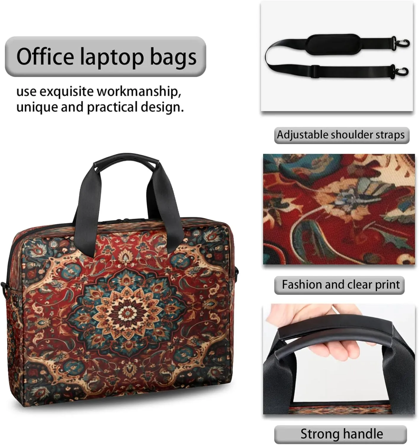 Laptop Shoulder Bag Compatible with Handle, Messenger Shoulder Case for Tablet, Laptop Carrying Case