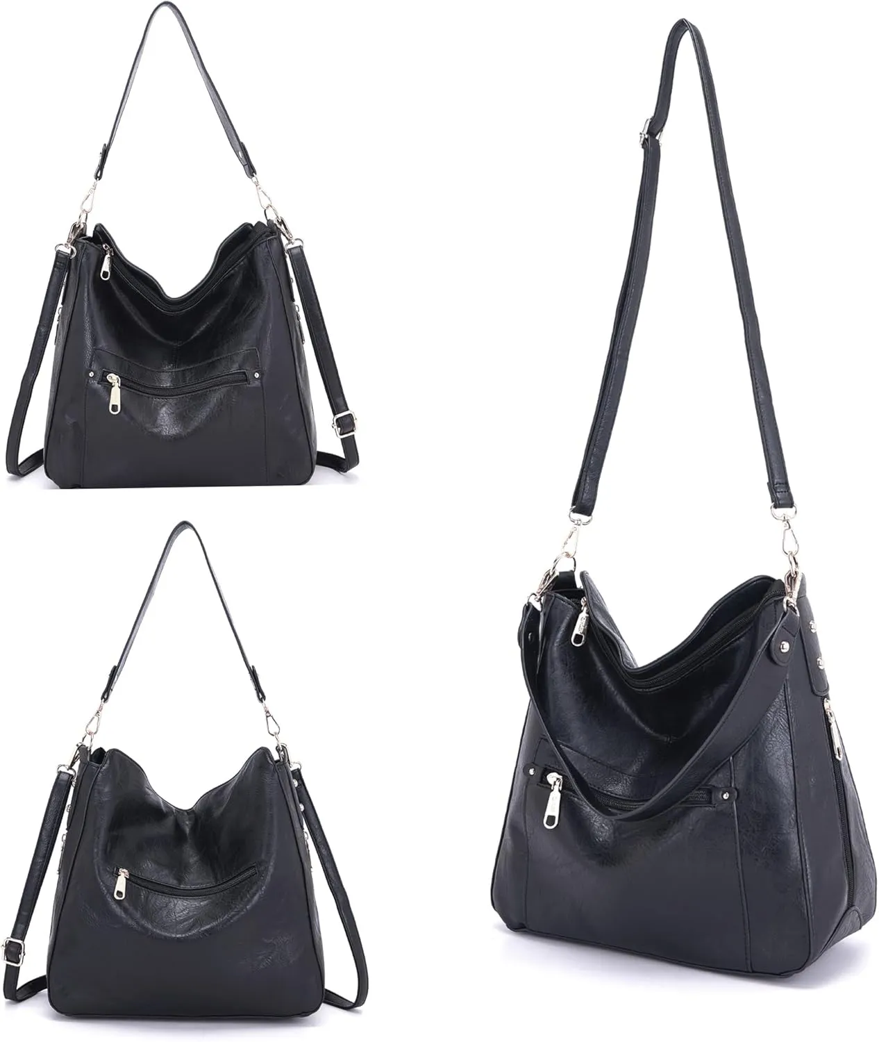 Large Crossbody Purses Set For Women Shoulder Tote Handbags Ladies Hobo Bags With Matching Wallet 4PCS