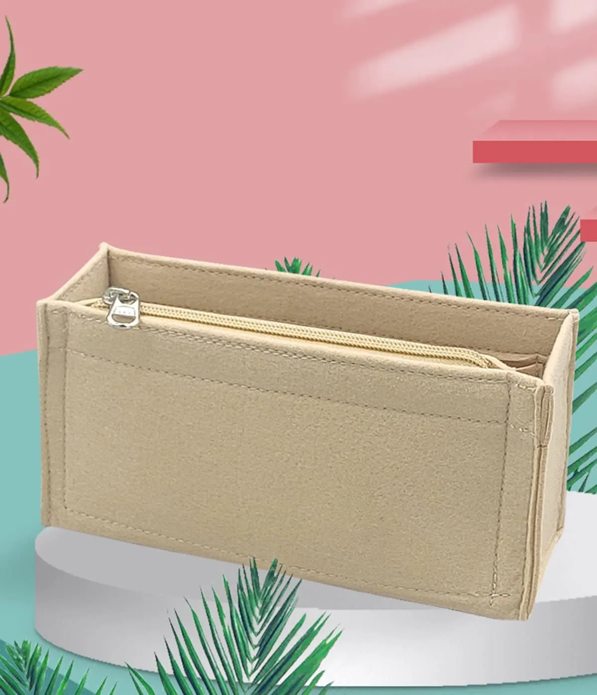 Lckaey Purse Organizer Insert-For leboy bag - organizer insert felt Bag 2017Khaki -S