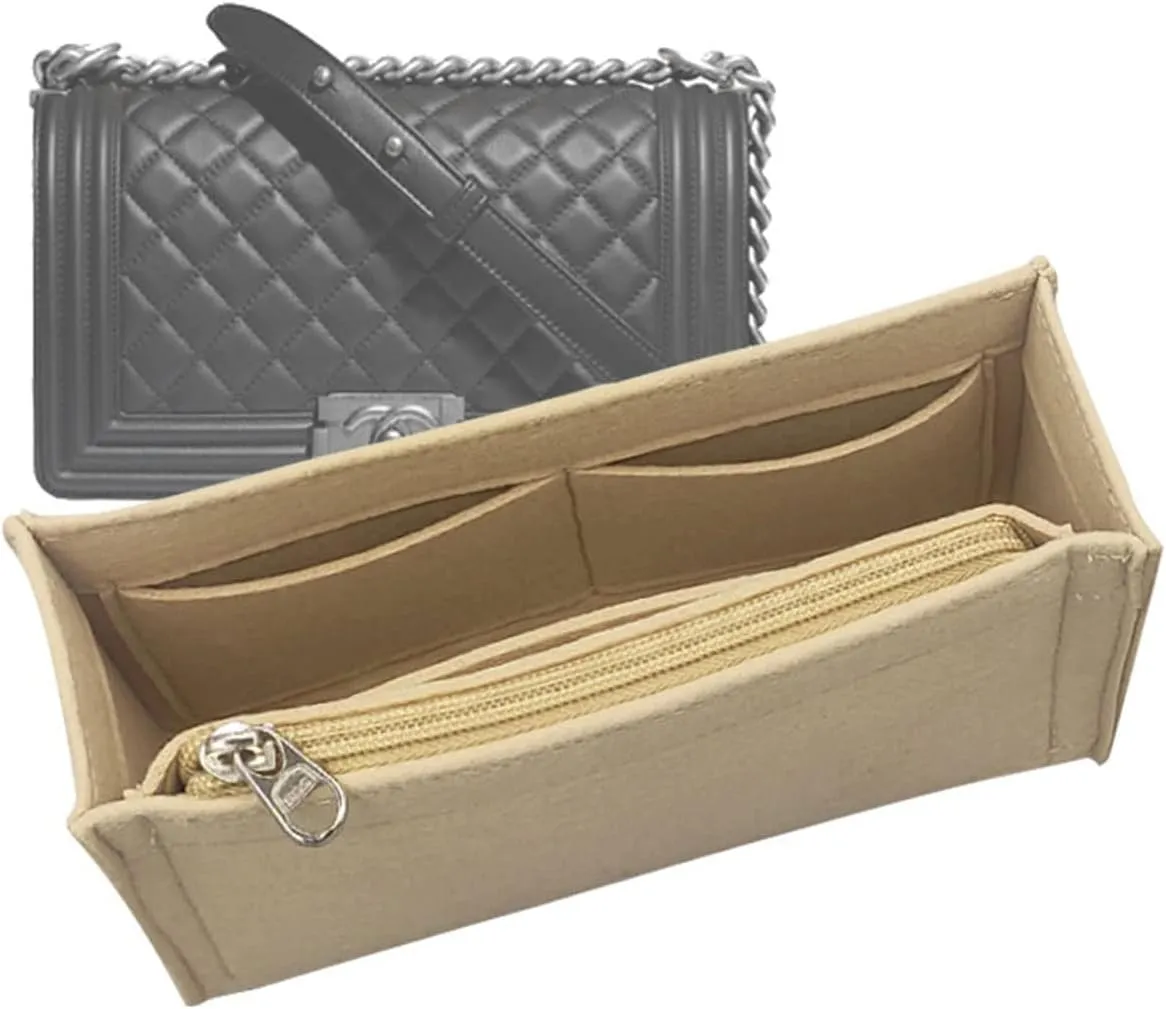 Lckaey Purse Organizer Insert-For leboy bag - organizer insert felt Bag 2017Khaki -S