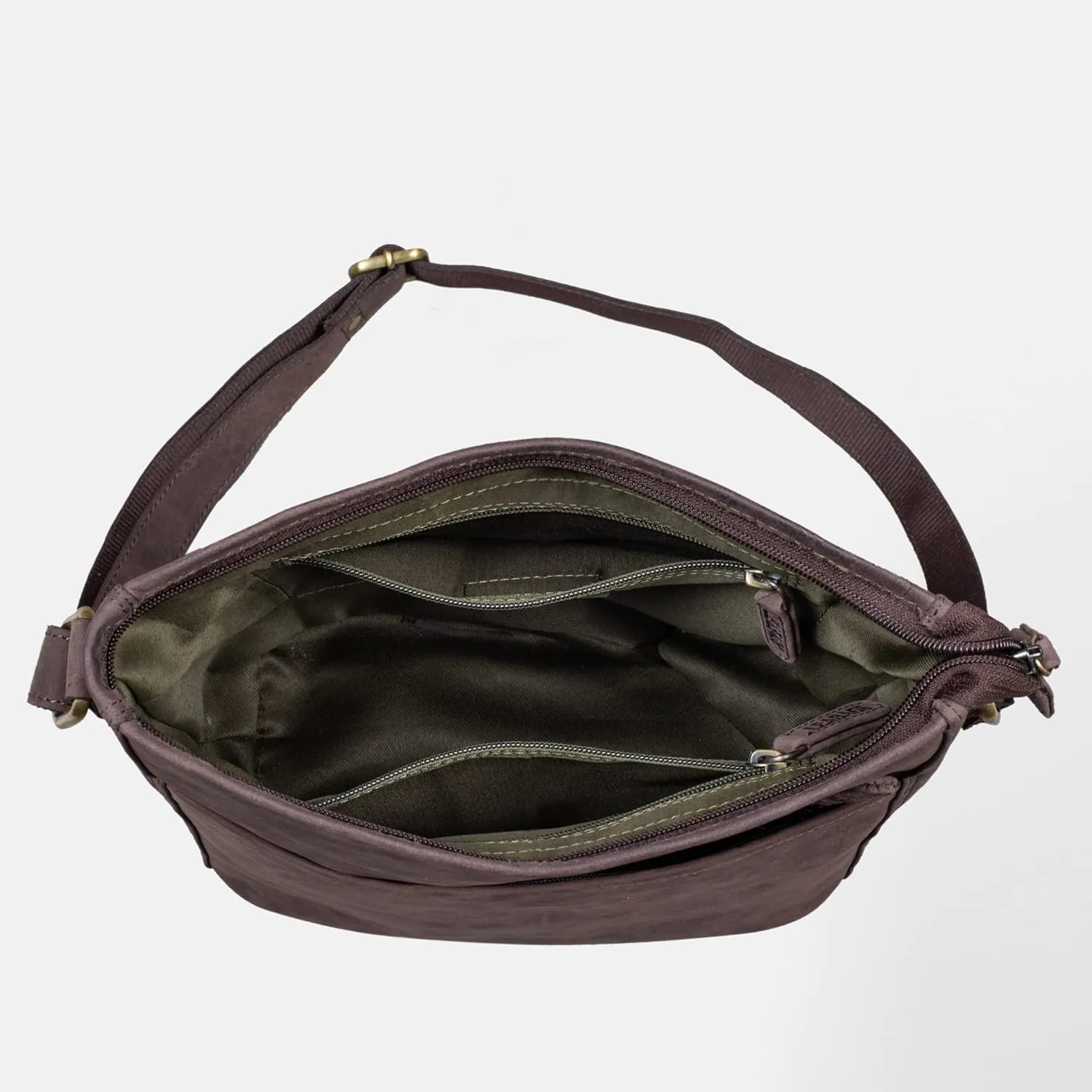 LEABAGS Leather Crossbody Bag - Vintage Genuine Buffalo Leather Handbag - Shoulder Messenger Bag Men Women Briefcase Milano