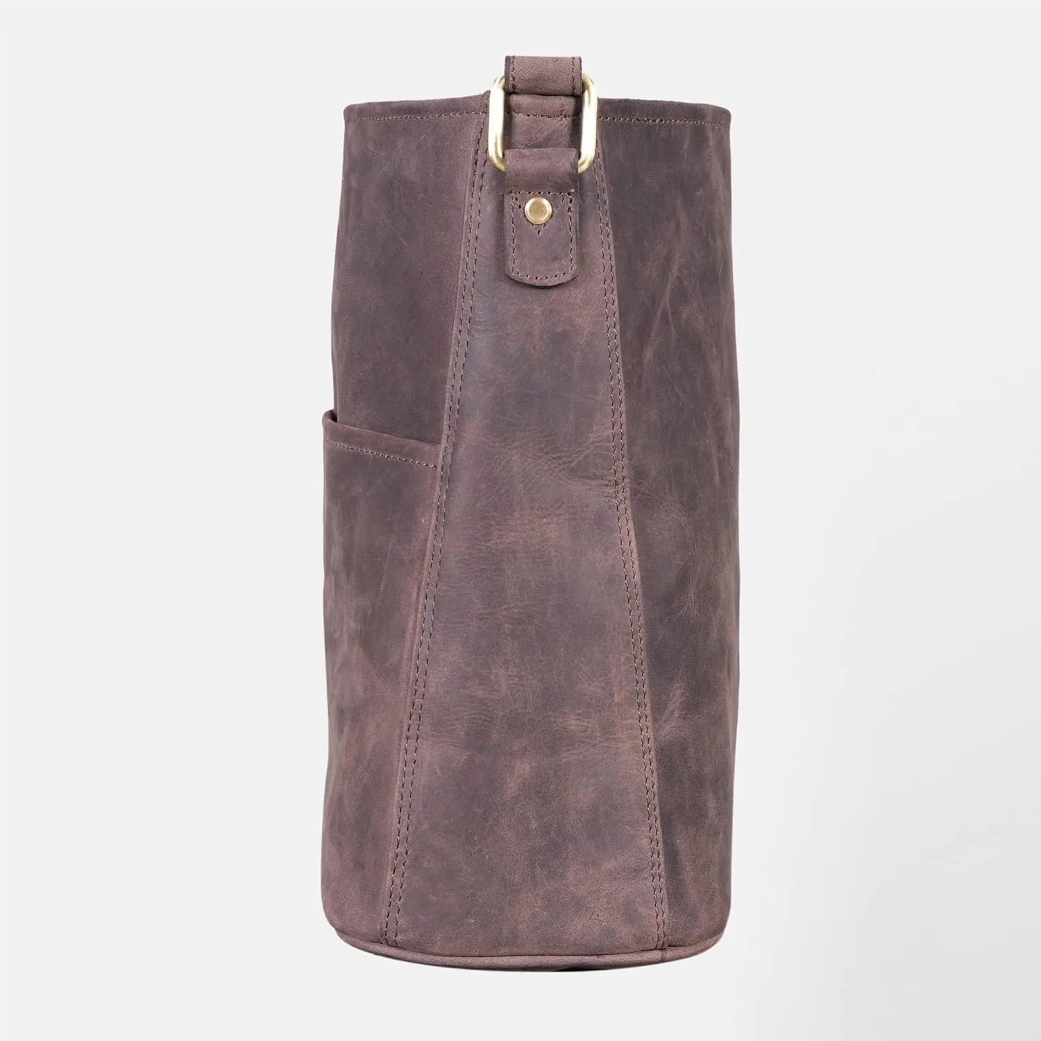 LEABAGS Leather Crossbody Bag - Vintage Genuine Buffalo Leather Handbag - Shoulder Messenger Bag Men Women Briefcase Milano