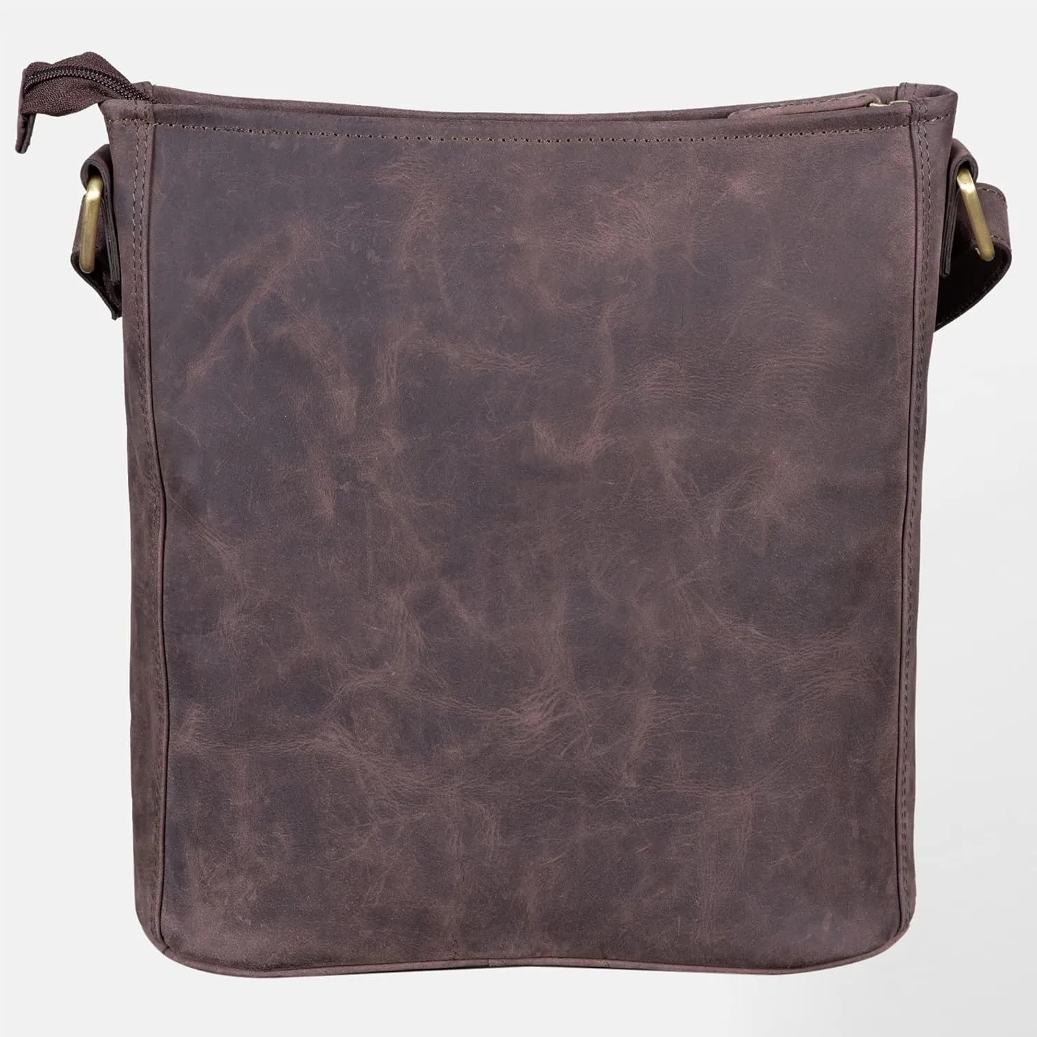 LEABAGS Leather Crossbody Bag - Vintage Genuine Buffalo Leather Handbag - Shoulder Messenger Bag Men Women Briefcase Milano