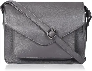 Leather Flapover Crossbody Handbag Purse for Women with Adjustable Strap & Overflap Snap Closure Tote/Bag