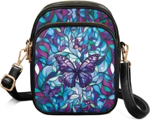 Leather Purse for Women, Leather Shoulder HandBag Multi Pockets Travel Sling Purse Ladies Crossbody Bags