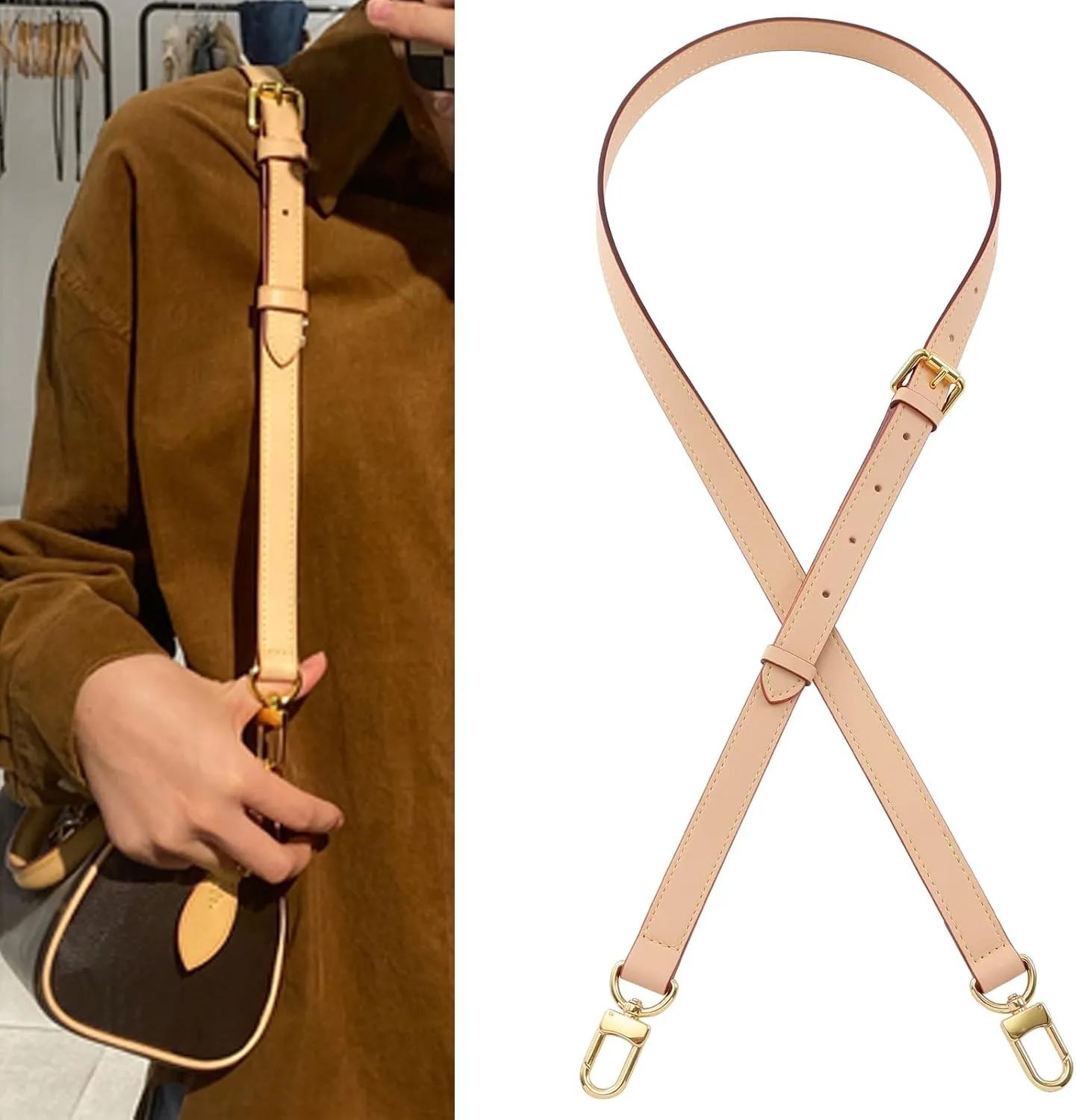 Leather Purse Strap Replacement Crossbody Handbag Long Adjustable