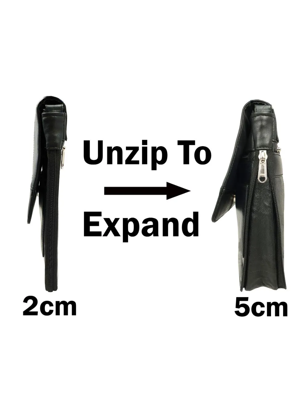 Leather Travel Bag - Cross Body or Shoulder Holster - 4 Pockets - R161