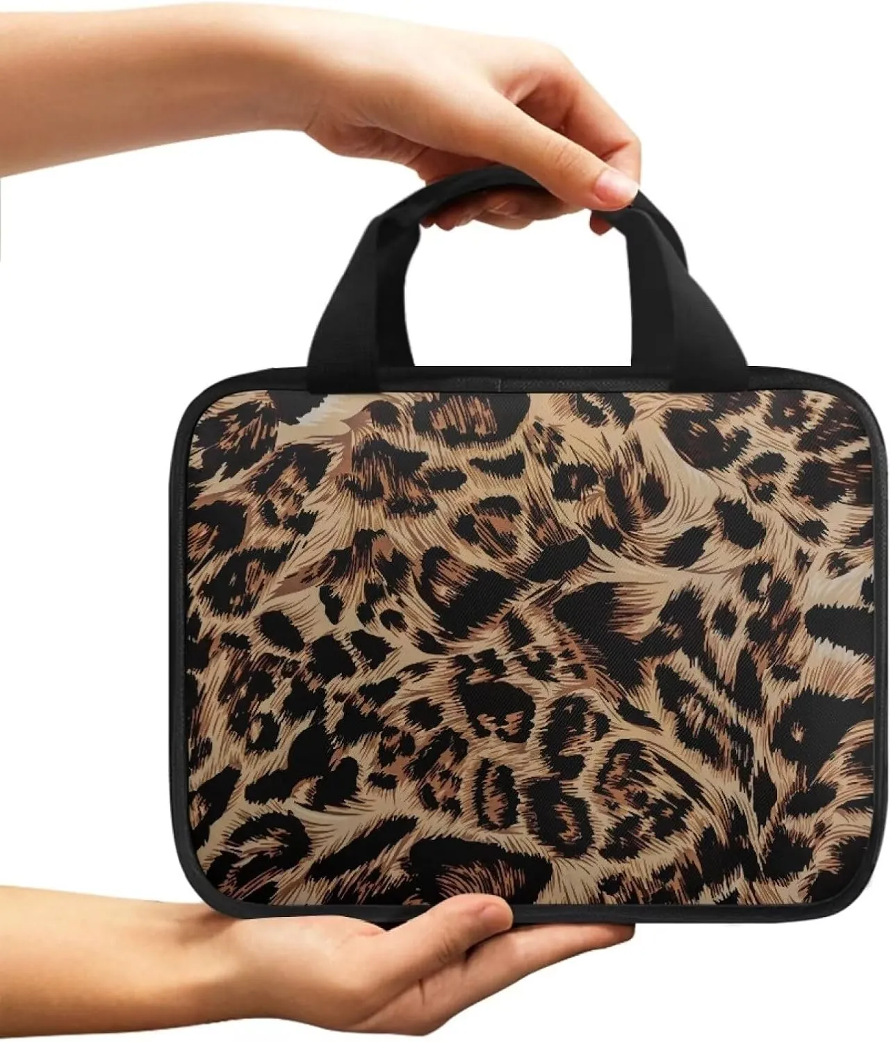 Leopard Print Bible Crossbody Bag for Women,Personalized Bible Cover Floral Bible Bag Bible Carrying Case,Stylish Bible Protective Case Bible Study Bag with Handle,Gift for Women Girls