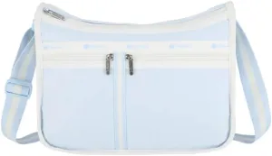 LeSportsac Spectator Ice Water Deluxe Everyday Crossbody Bag   Cosmetic Bag, Style 7507/Color R181, Mesmerizing Coastal Powder Blue & Crisp White Unite Evoking Tranquility & Serenity, 2 Tone Spectator