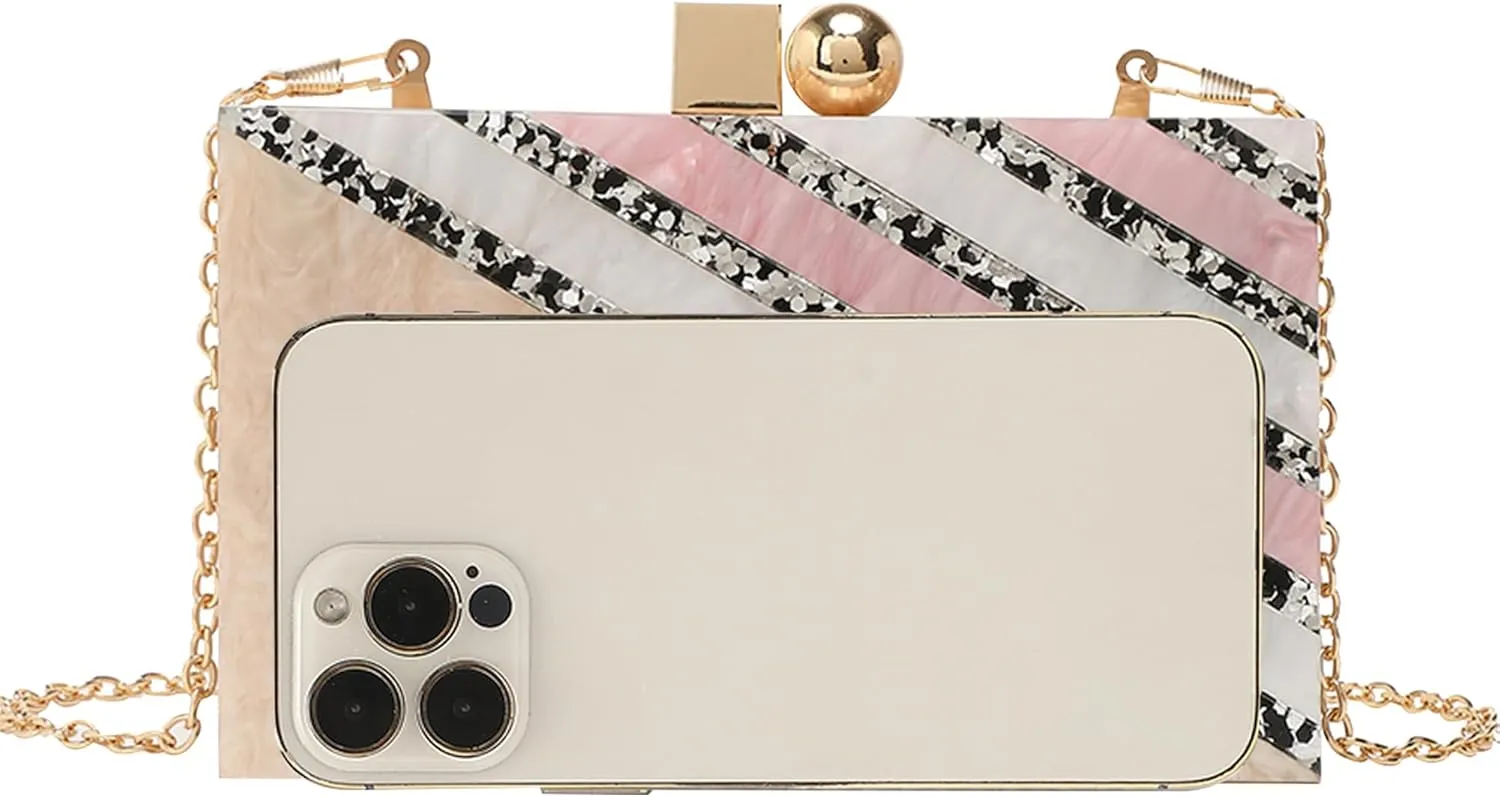 LETODE Acrylic Clutch Purses for Women Evening Clutch Bag Purse Handbag Wedding Party Cocktail