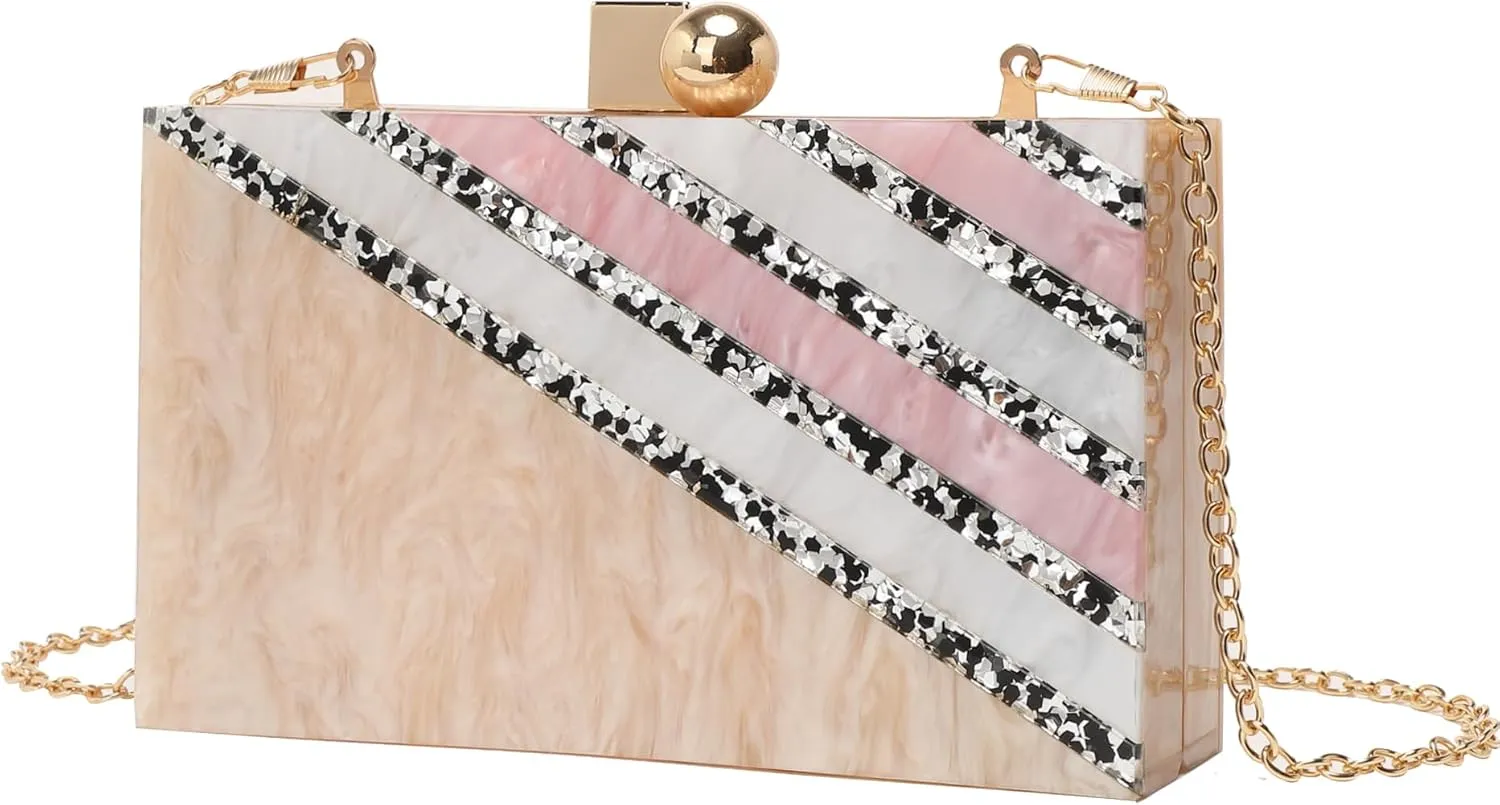 LETODE Acrylic Clutch Purses for Women Evening Clutch Bag Purse Handbag Wedding Party Cocktail