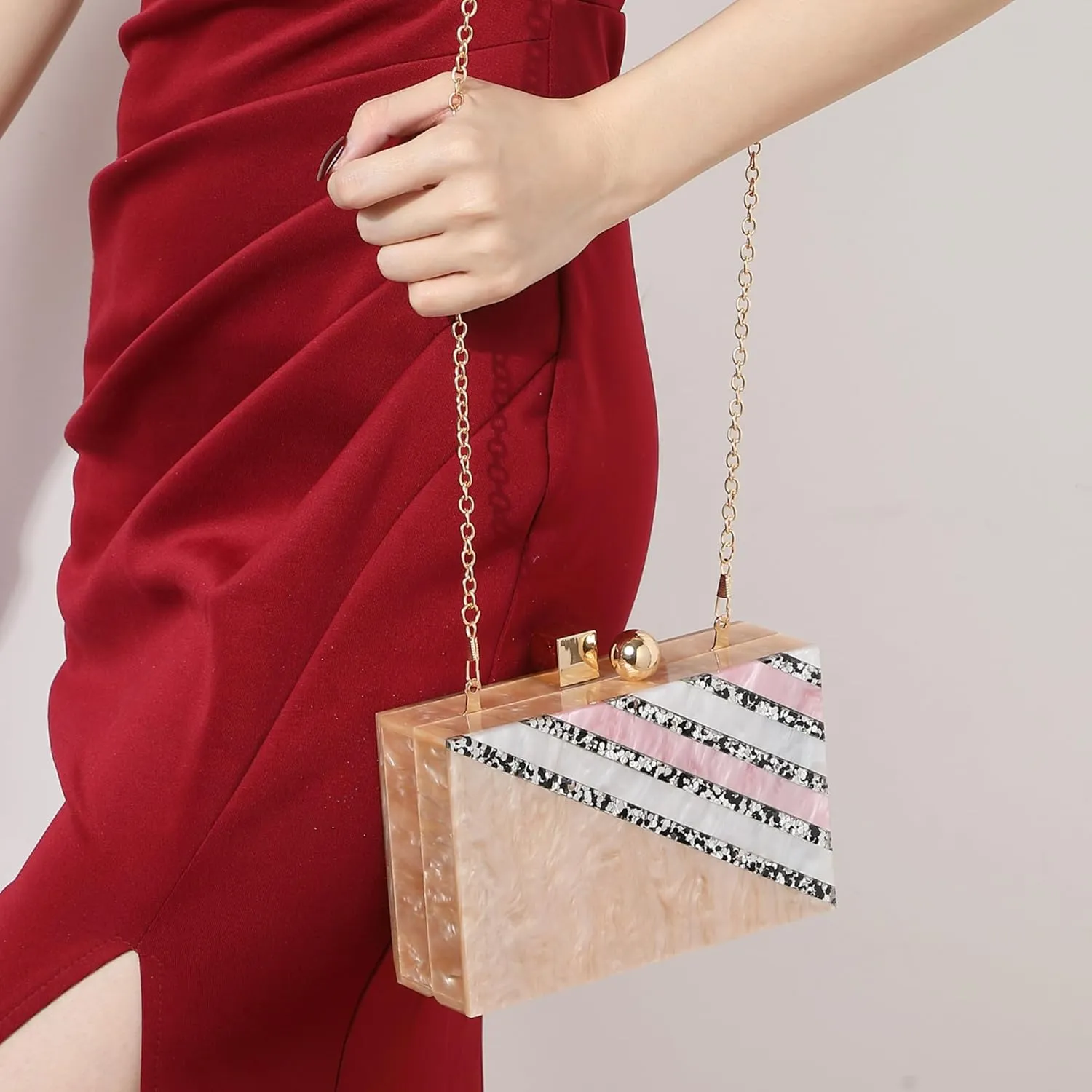 LETODE Acrylic Clutch Purses for Women Evening Clutch Bag Purse Handbag Wedding Party Cocktail