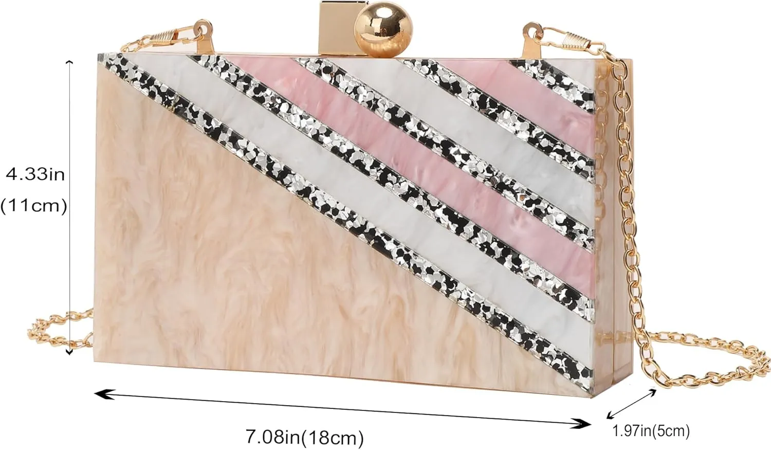 LETODE Acrylic Clutch Purses for Women Evening Clutch Bag Purse Handbag Wedding Party Cocktail