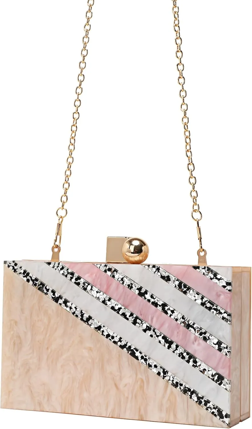 LETODE Acrylic Clutch Purses for Women Evening Clutch Bag Purse Handbag Wedding Party Cocktail